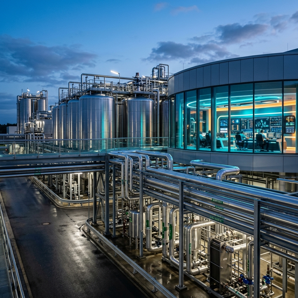 Industrial chemical facility background